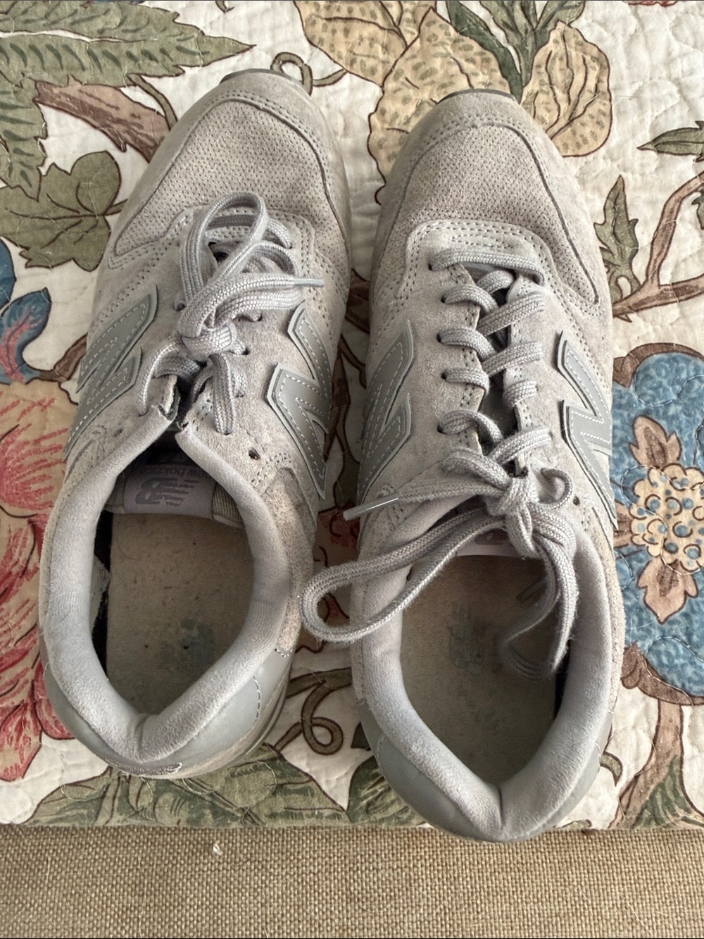 New Balance Light Gray Women's Athletic Sneakers